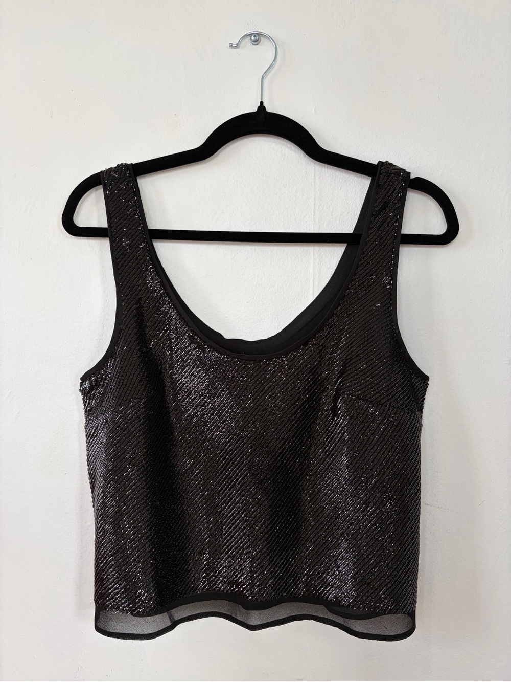Banana Republic Black Sequin Tank Top